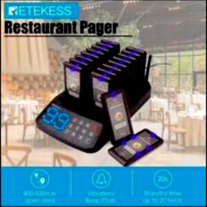 Retekess T115 Wireless Restaurant/Food Truck Pagers (18 Pagers) New